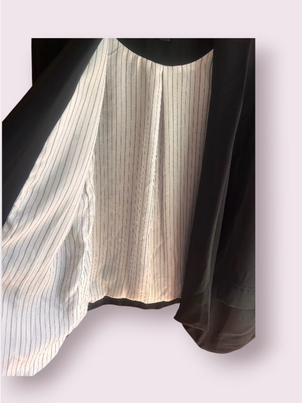 Greylin black waterfall front design open blazer Size S - Picture 3 of 7